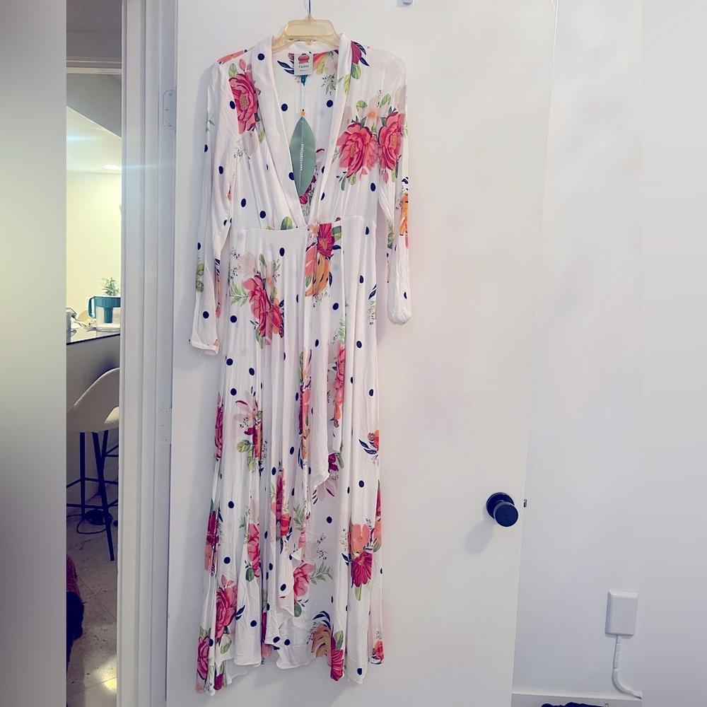 FARM Rio Floral Polka Dot Maxi Dress